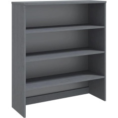 Vidaxl Priedas Highboard Spinta Komoda Tamsiai pilka 90 x 30 x 100 cm Pušies masyvo mediena