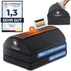 Birkental 3 aukščio reguliuojamo aukščio pakojis su kišenėle kojoms - vilnonis pluoštas - ergonomiškas neslystantis pakojis - biuro reikmenys - kojų taburetė - pakojis