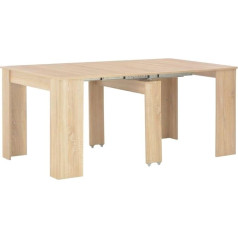 Vidaxl Valgomojo stalas 2 ištraukiamos padėtys Virtuvės stalas Valgomojo stalas Išplečiamas stalas Sonoma ąžuolas 175 x 90 x 75 cm MDF viršus