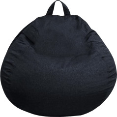 Bananair - Pupelių maišas 120 x 100 cm vaikams ir suaugusiesiems - minkštas ir patogus, minkštas ir patogus, lengvai transportuojamas, galima skalbti skalbimo mašinoje - pupelių maišas, XXL pupelių maišas Žaidimų pupelių maišas (juodas)