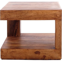 Design Delights Tierra Medinis kavos staliukas Sheesham Solid 45 x 45 x 40 cm Šoninis staliukas Dekoratyvinis staliukas