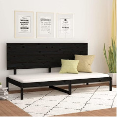 Junzai Dienos lova, Sofa lova, Miegamoji sofa, Sofa lova, Sofa lova, Sofa lova, Dienos lova, Sofa lova, Sofa lova, Sofa lova, Miegamoji sofa, Paauglių lova, Juoda, 90 x 200 cm, Pušies masyvas