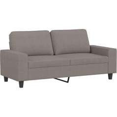 Vidaxl Sofa 2-vietė, poilsio sofa sofa su porankiais, svetainės sofos dizainas, sofa su metaliniu rėmu, sėdimieji baldai, dvivietė sofa, taupe audinys