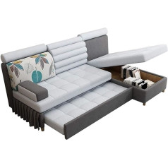 Akosol Sofa lova, sulankstoma svečių lova mažo kambario butui, sulankstoma teleskopinė dvivietė sofa lova, lengvai surenkama sofa, miegamojo sofos lovos