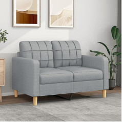 Zeyuan 2 vietų sofa, šviesiai pilka, 120 cm, audinys, Sofa Svetainė, Jaunimo sofa, Atpalaiduojanti sofa, Sofos ir sofos, Miegamojo sofa, Jaunimo, Vaikų kambarys