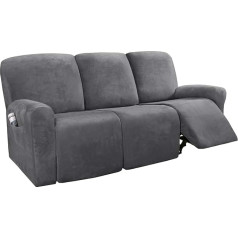 HKPLDE Relax sofos apsauginis užvalkalas 3 vietų sofai, baldų apsaugai, minkštas su elastingu pagrindu, skirtas vaikams (pilkas)