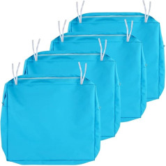 ‎Nettypro NettyPro Patio pagalvėlių dangteliai Pakeitimo rinkinys iš 4 vandeniui atsparių UV spinduliams atsparių lauko kėdžių sėdynių pagalvėlių su užtrauktuku ir kaklaraiščiu 22