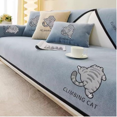 Baiyun Sofos dangtelis Kampinė sofa L formos sofos apsauga Neslystantis sofos dangtelis L formos sofos apsauga Sėdynė Chenille Apsauginis dangtelis Sofa Sofa Throw Sofos dangtelis 1 2 3 4 sėdimoms vietoms