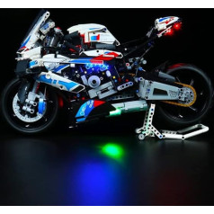 Lego BMW M 1000 RR LED žibintų rinkinys, dekoratyvinių LED žibintų rinkinys Lego 42130 Technic BMW M1000 RR žibintų rinkinys, kūrybinė dovana, tik žibintų rinkinys, be modelio (standartinė versija)