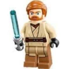 Lego Star Wars Obi-Wan Kenobi mini figūrėlė su šviesos kardu (2013, LF) iš rinkinio 75012