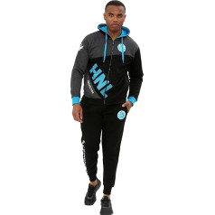 HNL PROJEKCIJA Vyrų Tracksuit rinkinys apačioje Pilnas Zip Hooded Top Jogging Bottoms Atsitiktinis Fleece Leotard