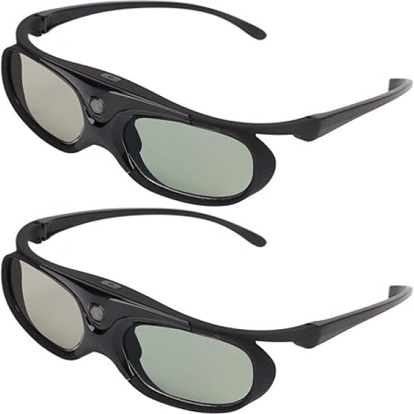 2 pakuotės 3D akinių, 144 Hz 3D aktyviojo užrakto akiniai DLP LinK LCD lęšiai 3D akiniai, skirti 3D DLP projektoriams