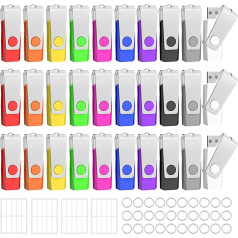 TEWENE USB atmintinė 2GB 50 Stück Set,USB Speicherstick Flash Drive Memory Stick,High Speed USB 2.0 Mehrfarbig Rotate.