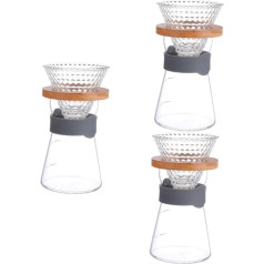 Garneck 6 Stk Kaffeetasse Kaffeekanne aus Glas Kaffeesieb aus Glas Kaffeemaschinen kavos rinkinys Espresso Kaffee Kaffeekonzentrat Kaffeefiltertasse Kaffeegeschirr aus Glas konsentrieren Holz