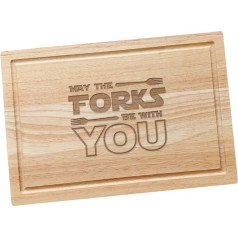 Dulkės ir daiktai May The Forks Be With You Star Wars Schneidebrett - Star Wars Küchengeschenke für Männer oder Frauen - Star Wars Käsebrett mit Gravur zum Geburtstag - lustig für Männer -
