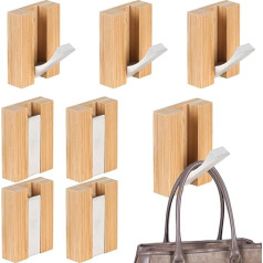 QILICZ Hook Rail Pack of 8 Coat Hooks Wall Hooks for Jackets, šalikėliai, krepšiai, kuprinės, rankšluosčiai ir daugiafunkciniai sieniniai kabliukai Mediniai kabliukai drabužių spinta
