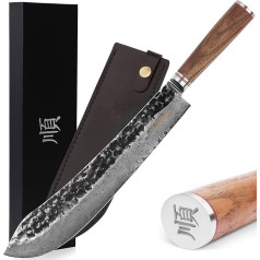 YOUSUNLONG Profesionalus smulkinimo / mėsininko peilis 12 colių virėjo peilis - Damasko japoniškas - Cimeter Steak Knife Knife - Walnut Wood Handle - For Cimeter Steak Meat Processing Knife