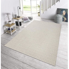 NORTHRUGS patalpų ir lauko kilimėlis Coin 160 x 230 cm - atsparus oro sąlygoms Šiuolaikinis vienspalvis vienodo dizaino kilimas balkonui, terasai, sodui, konservatorijai, svetainei, atsparus vandeniui, pilkos spalvos