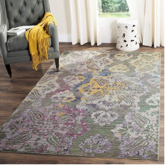 SAFAVIEH Kunsthandwerklich inspiriert Wohnzimmer, Esszimmer, Schlafzimmer - Valencia Collection, Kurzer Flor, Multi, 122 X 183 cm