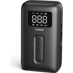 150PSI 10bar oro kompresorius su akumuliatoriumi ir LED žibintuvėliu, juodas