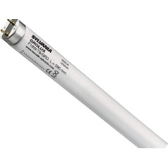 SYLVANIA T8 Leuchtstoff-Lampe, Wachstumslampe, G13 Sockel, 58 Watt, 20000h Lebensdauer, 26mm Durchmesser, 1500mm Länge, Weißer Kolben, 1 pakuotė