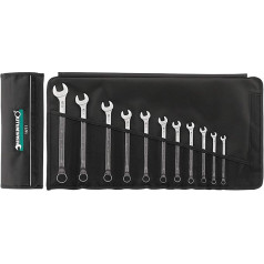 STAHLWILLE 14/15 l Žiedų rinkinys 15-tlg. (6-32 mm) l l lange Ausführung, extrem belastbar l schraubenschonend l in Rolltasche l Pagaminta Vokietijoje