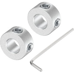2 vnt. 12 mm skersmens ir 6 mm storio aliuminio lydinio tvirtinimo apykaklės su M4 reguliavimo sraigtais ir a