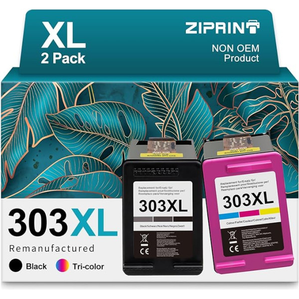 ZIPRINT 303XL 303XL atkurtos HP 303 spausdintuvo kasetės, skirtos 
