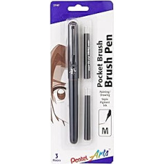 Pentel Arts kišeninis teptukas, sepija, ruda, vieno dydžio