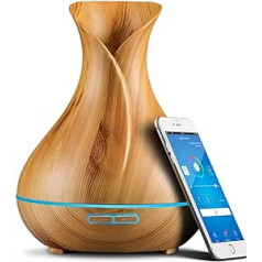 Išmanusis „Alexa“ aromatų difuzorius eteriniams aliejams, 500 ml kvapiųjų aliejų difuzorius, drėkintuvas, suderinamas „Alexa“ / „Google“ namų ir programų valdymas, tvarkaraščių kūrimas, 7 spalvoti šviesos diodai, 4 laikmačiai, au