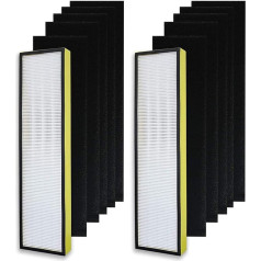 PUREBURG 2 pakuočių pakaitinių HEPA filtrų rinkinys, suderinamas su GermGuardian AC5000 AC500E AC5250PT AC5300B AC5350W AC5350B AC5350B AC5350BCA1 oro valytuvu Dalies numeris FLT5000 FLT51111 Filtras C