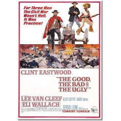 Geras blogas bjaurus A2 Unframed Italijos Epic Spaghetti Western filmo plakatas Clint Eastwood derliaus žvaigždės Foto nuotrauka