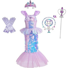 Lito Angels princesė undinė Ariel kostiumas suknelė Fancy Dress su priedais vaikams mergaitėms dydis nuo 3 iki 10 metų