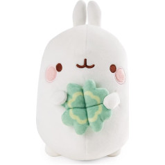 NICI Molang 48876 Pliušinis žaislas su dobilo lapeliu 48 cm, baltas