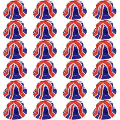 24 x Union Jack plastikinė kepurė vyrams ir moterims