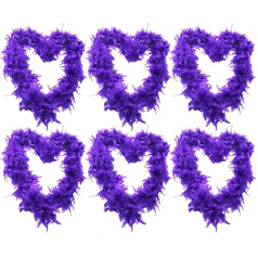 Violetinės spalvos plunksnų Boa aksesuarai - X6 - 180 cm ilgio 80 g plunksnų Boa - vištų vakarėlio kostiumo aksesuaras