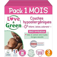 Love & Green hipoalerginės sauskelnės kūdikiams