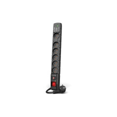 Maitinimo juostelė s6 usb a+c 5m 6x 230v pd3.0 qc juoda