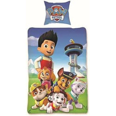 Wende Bettwäsche-Set Paw Patrol Motiv 135 x 200 cm 80 x 80 cm 100% Baumwolle Helfer auf 4 Pfoten