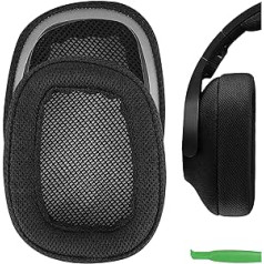 Geekria QuickFit tinklinio audinio pakaitiniai ausų pagalvėlės, skirtos Logitech G433 G233 G PRO ausinėms, ausinių pagalvėlės, ausinių ausinių pagalvėlių remonto dalys (juodos)