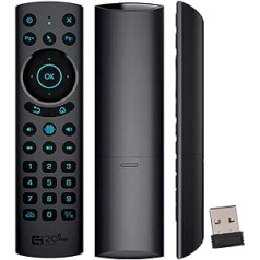 RUPA belaidis „Bluetooth“ nuotolinio valdymo pultas, skirtas „Android TV Box“, 2.4G USB IR 5.0 balso apšvietimas nuotolinio valdymo pulto pakeitimas („G20S Pro Plus“)
