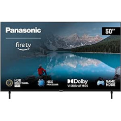 Panasonic TX-50MX800E Smart TV LED 4K Ultra HD 50 colių, didelis dinaminis diapazonas (HDR), Dolby Atmos ir Dolby Vision, Fire TV, Prime Video, Alexa, Netflix, žaidimo režimas, juodas