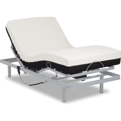 Gerialife Elektrinė sulankstoma lova su ortopediniu atminties putų čiužiniu, 20 cm (105 x 200, kabelinis nuotolinio valdymo pultelis) 105 x 200 cm