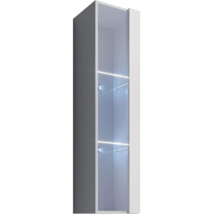 Mb Muebles Bonitos muebles bonitos Aitana O1L Vitrina (30 x 120 cm) su LED apšvietimu, balta
