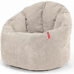 Lounge Pug , Bean Bag Cuddly Lounge Chair Sofa Bed Pom-Pom Cream