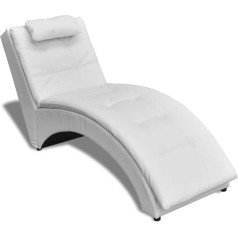 Vidaxl Dirbtinės odos šezlongas Relax lounger Lounge comfort lounger Pagalvėlės