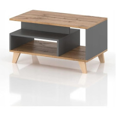 Vbchome Kavos staliukas 90 x 45 x 57 cm Antracito kavos staliukas Svetainės staliukas Arbatos staliukas Šoninis staliukas Sofos staliukas Modernus svetainės stalas Biuras