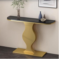 Generic Konsolių stalai Prieškambario konsolės stalas Prieškambario siauras sofos stalas Rock Top Accent Table with Gold Metal Base Console Table for Entryway