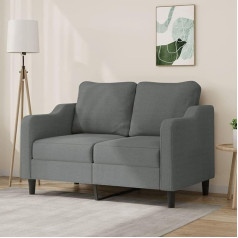 ZEYUAN 2 vietų sofa tamsiai pilka, 120 cm, audinys, poilsio sofa, sofos ir kušetės, poilsio sofa, svetainės sofa, sofa su miegojimo funkcija - 359352