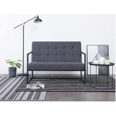 Yongdu 2 vietų sofa su porankiais, Sofa lova, Sofa lova, Sofa su miego funkcija, Sofa lova, Sofos ir sofos, Sofa lova, Tamsiai pilkas plienas ir audinys